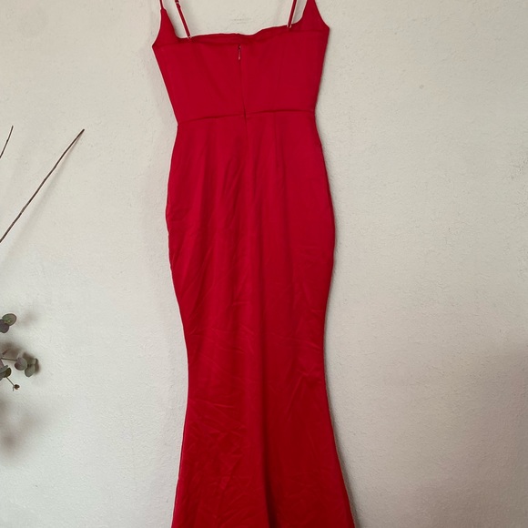 HOUSE OF CB 'Olivette' Red Rose Satin Corset Maxi Dress NWOT size M - Picture 7 of 8